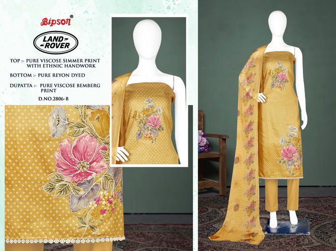 Land Rover 2806 By Bipson Viscose Printed Dress Material Wholesale Shop In Surat